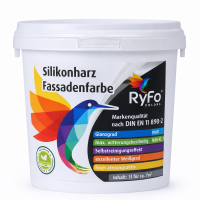 Silikonharz Fassadenfarbe Weiß 1l, 1 L ca. 6 m²