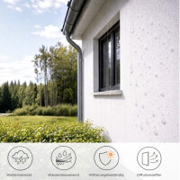 Silikonharz Fassadenfarbe Weiß 1l, 1 L ca. 6 m²
