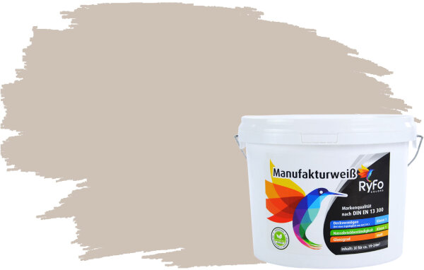 RyFo Colors Manufakturweiß Trend Kaschmirgrau 3l, 1 L ca. 8 m²