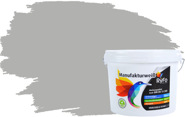 RyFo Colors Manufakturweiß Trend Delfingrau 3l, 1 L ca. 8 m²