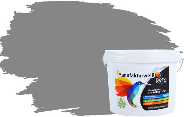 RyFo Colors Manufakturweiß Trend Staubgrau 3l, 1 L ca. 8 m²