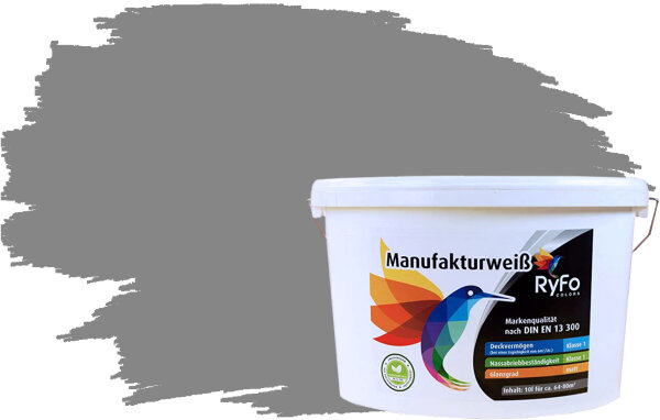 RyFo Colors Manufakturweiß Trend Staubgrau 10l, 1 L ca. 8 m²