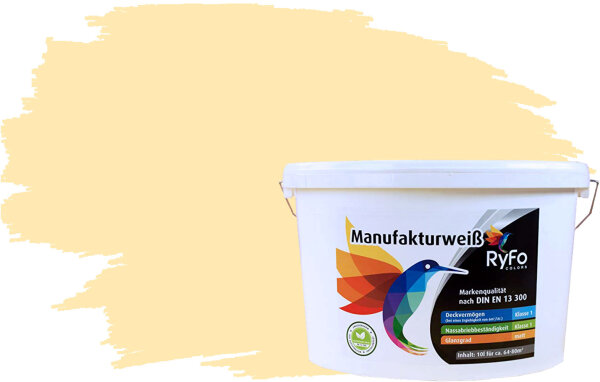 RyFo Colors Manufakturweiß Trend Samtgelb 10l, 1 L ca. 8 m²