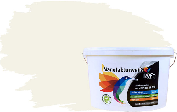 RyFo Colors Manufakturweiß Trend Zartcreme 10l, 1 L ca. 8 m²