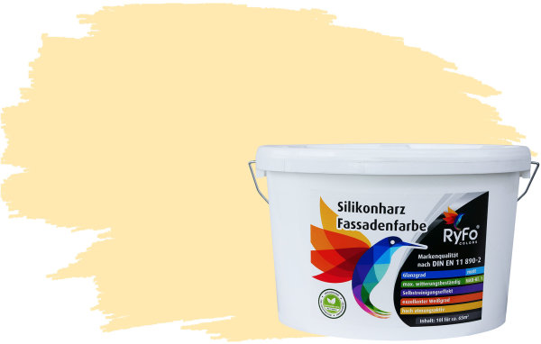 RyFo Colors Silikonharz Fassadenfarbe Lotuseffekt Trend Honiggelb 10l